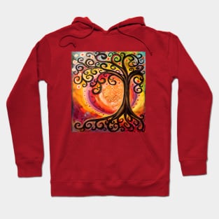 Swirly Tree of Life and Sun Hoodie